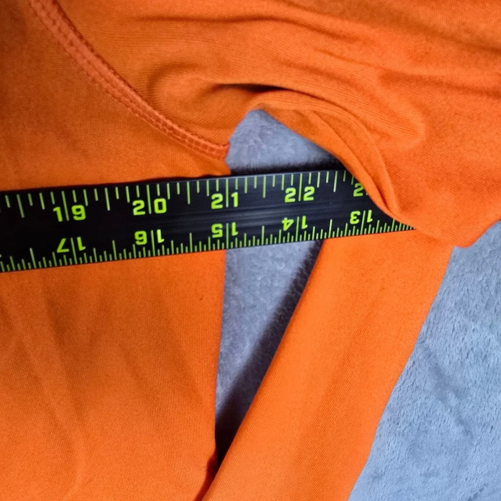 Polo Sport Ralph Lauren Mens Orange Quarter Zip Performance Pullover Size Medium